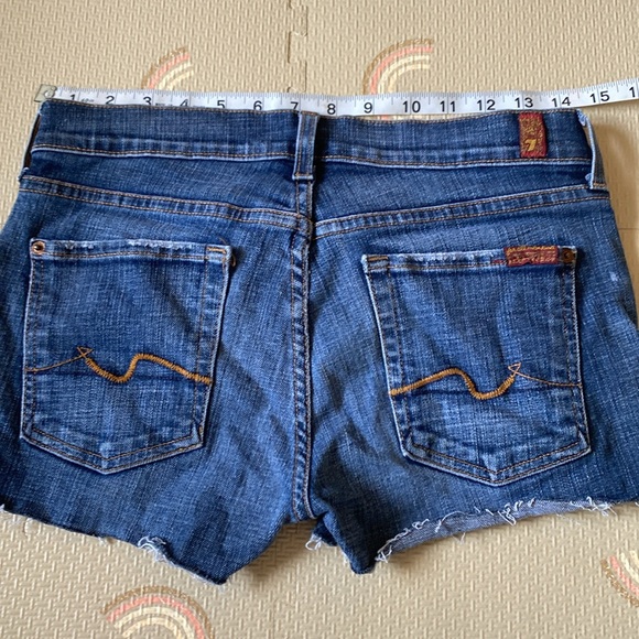 7 For All Mankind Cut Off Jean Shorts - Picture 3 of 8